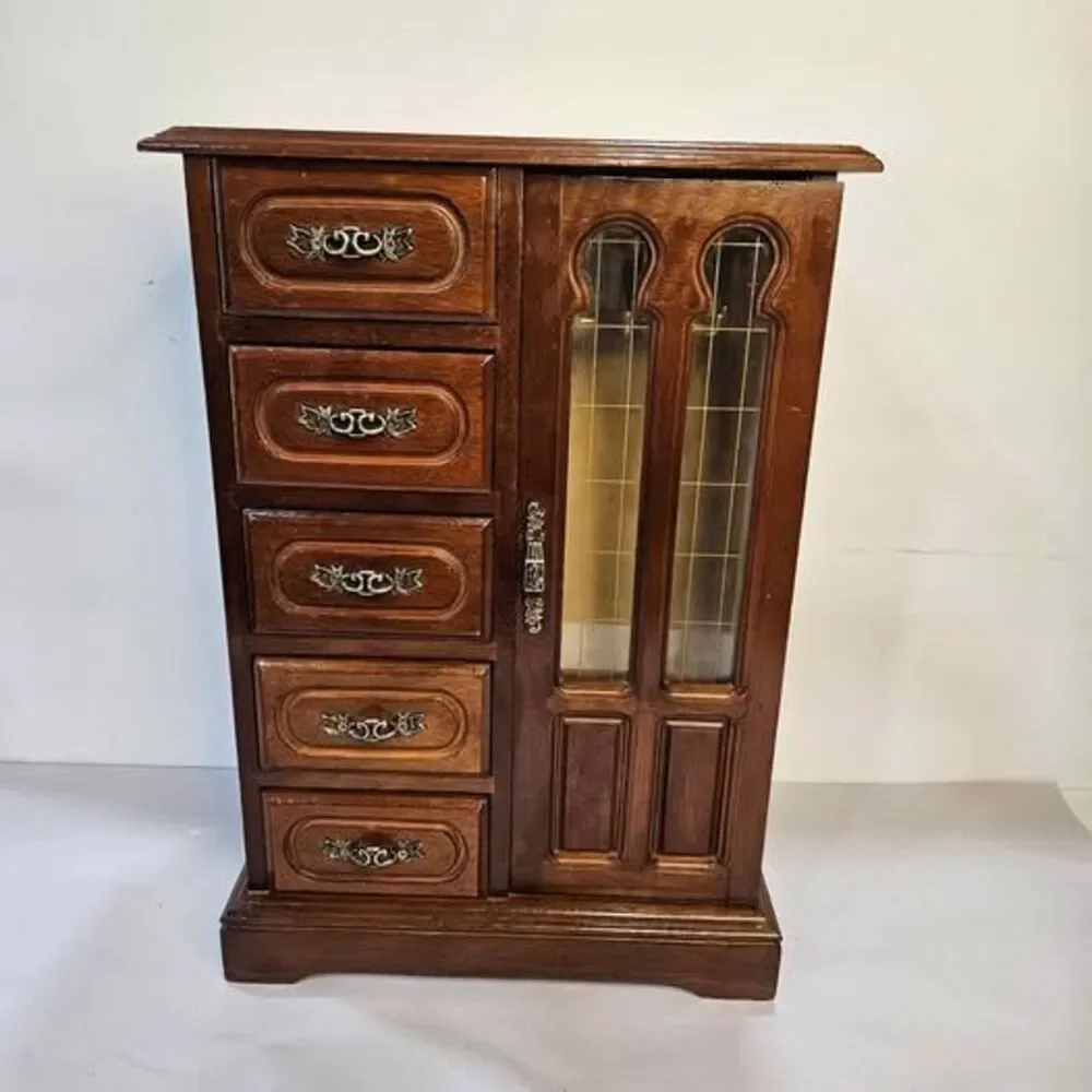 Vintage Wooden Jewelry Armoire
